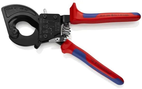 Knipex kabelkutter (skraldesystem) svart lakkert, med flerkomponentshåndtak 250 mm