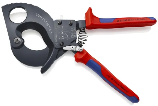Knipex kabelsaks (skraldesystem) svart lakkert, med flerkomponentshåndtak 280 mm